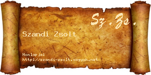 Szandi Zsolt névjegykártya